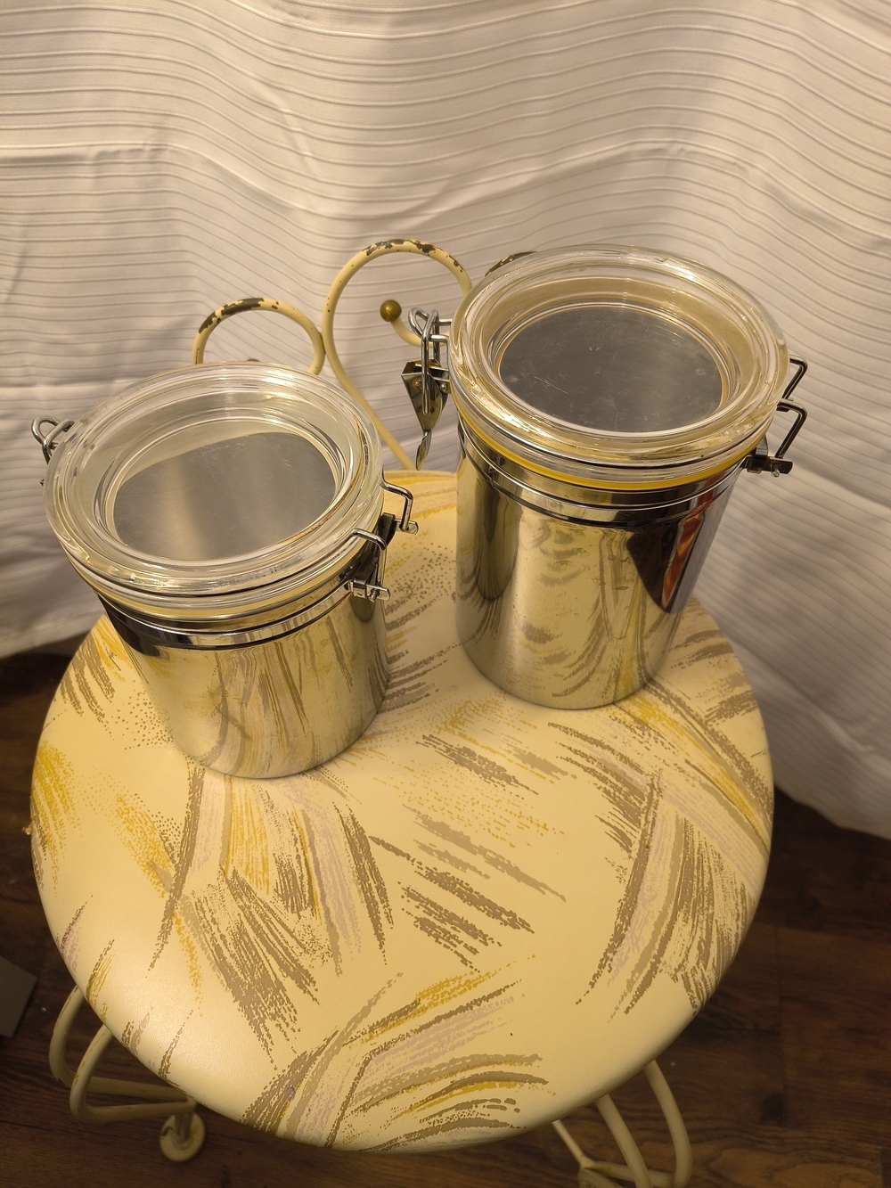 Source Unknown Stainless Steel Canister Set with Clear Lids - Silver